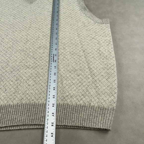 Brooks Brothers Men's XL 100% Camel Hair Sweater Vest Knit Preppy Oatmeal - Picture 7 of 8